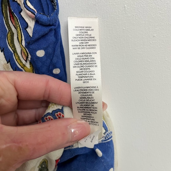 Chico's Multicolored Paisley and Floral Print Sleeveless Button Down Blouse - Picture 10 of 14